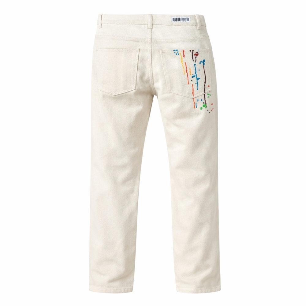 MOSTLY HEARD RARELY SEEN Embroidered Splattered Paint PANTS Men's 30x46 - Picture 2 of 10